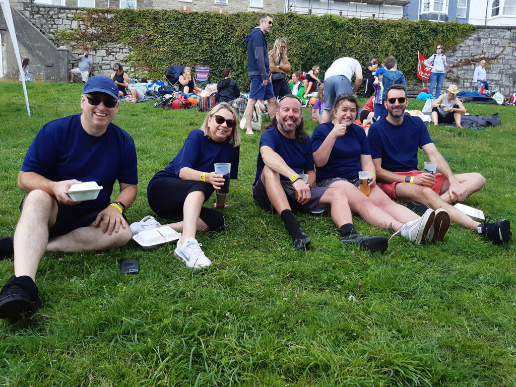 A few drinks after the first race