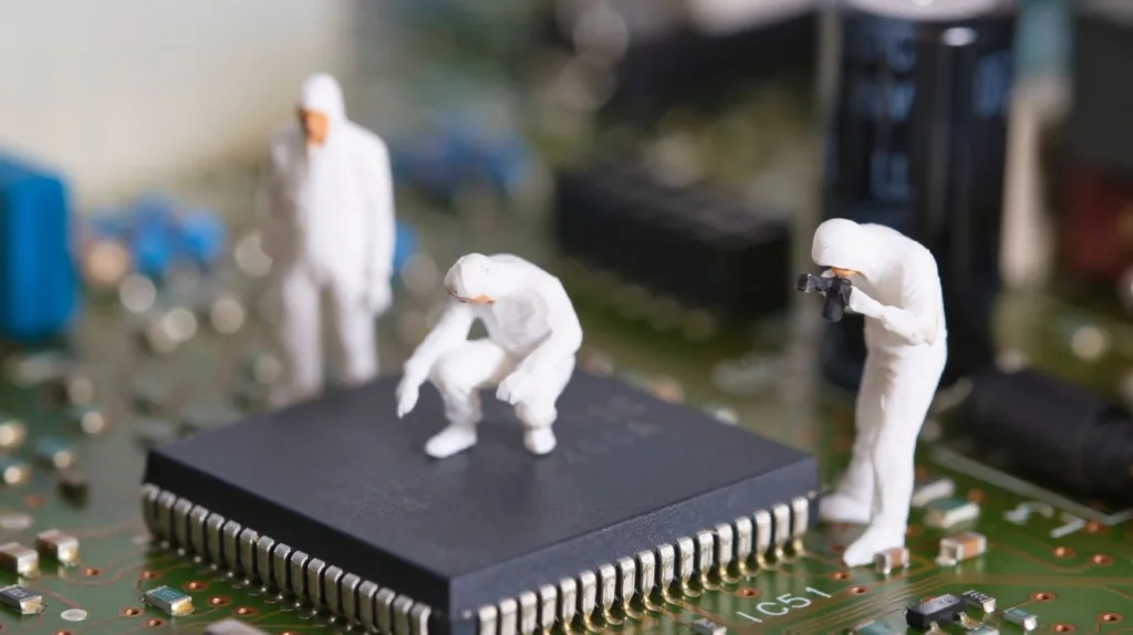 Image of miniaturisation in electronics.